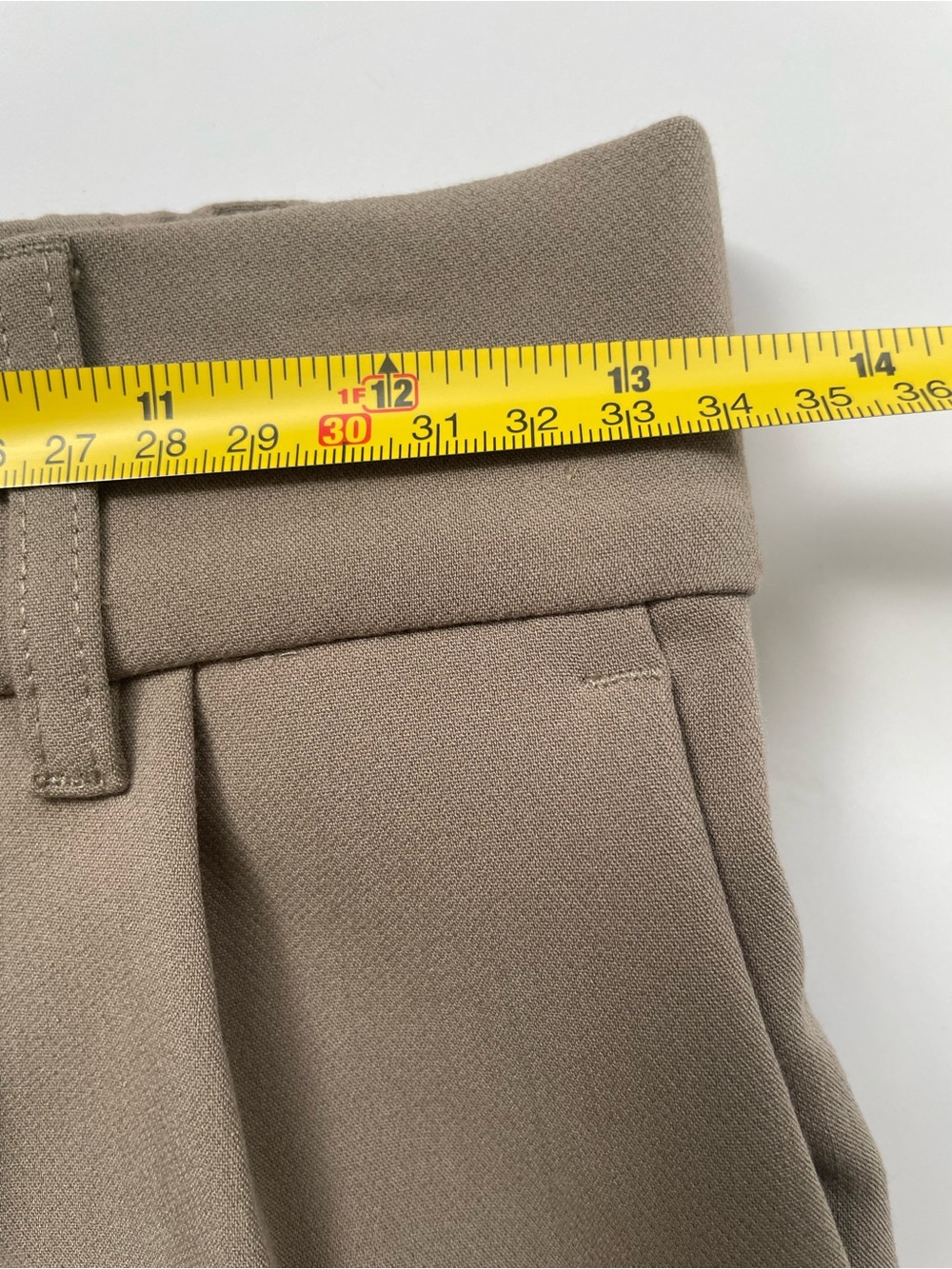 Smash + Tess Trouser Pants S Mushroom Taupe Wide Leg Career Classic Corporate - Picture 10 of 12